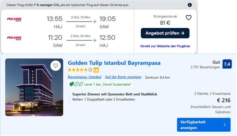 土耳其伊斯坦布尔周末4天游189欧，包往返机票5星级酒店住宿
