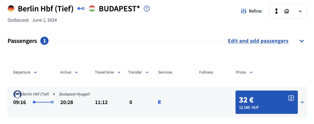 火车德国到匈牙利布达佩斯26欧起，德国多个城市出发可选